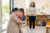 Mother reassuring her preschool-age child during a calm goodbye at school drop-off