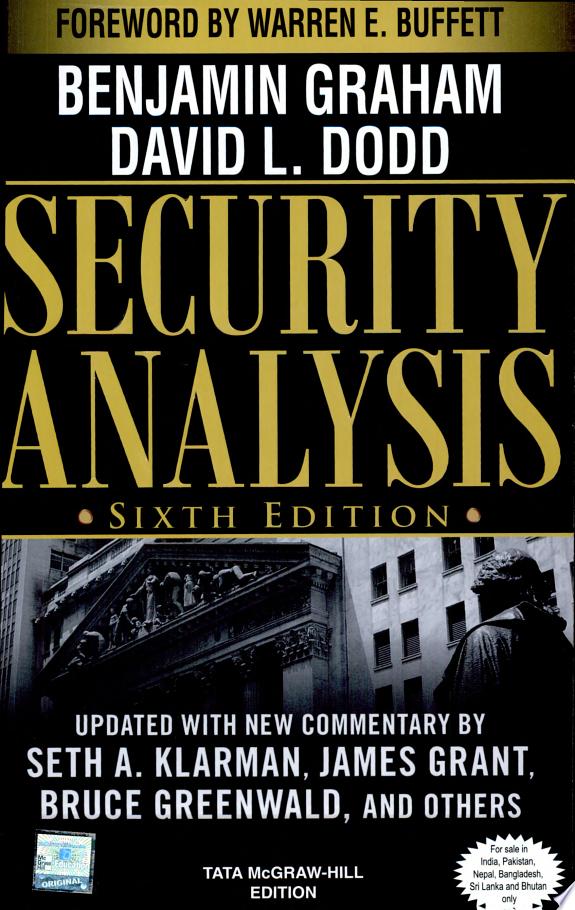 Security Analysis book cover