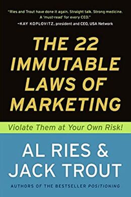 The 22 Immutable Laws of Marketing book cover by Al Ries and Jack Trout