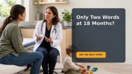 Editorial family scene for My 18-Month-Old Says Only One or Two Words: When Should I Ask About a Speech Evaluation?