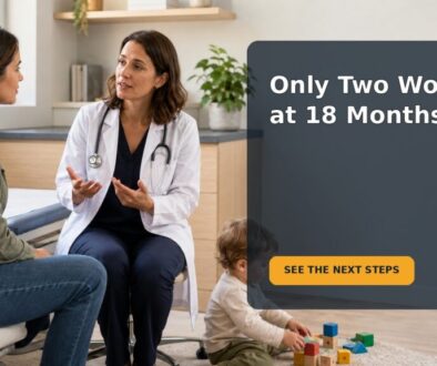 Editorial family scene for My 18-Month-Old Says Only One or Two Words: When Should I Ask About a Speech Evaluation?
