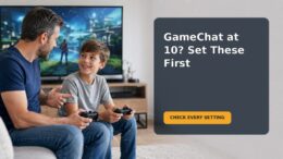 Editorial family scene for My 10-Year-Old Wants GameChat on Nintendo Switch 2: Which Parental Controls Should I Set?