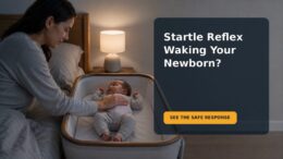 Editorial family scene for Newborn Startle Reflex Keeps Waking Them: A Safe Sleep Response for the First Months