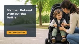 Editorial family scene for My 2-Year-Old Won’t Stay in the Stroller: A Safe Outing Routine Without a Power Struggle