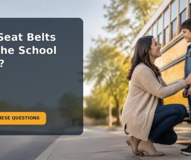 Editorial family scene for My Kindergartner’s School Bus Has No Seat Belts: What Should I Ask the District?