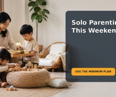 Editorial family scene for Solo Parenting for a Weekend: A Minimum-Viable Plan for Meals, Rest and Routines