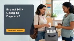 Editorial family scene for Sending Breast Milk to Daycare: A Labeling, Storage and Handoff Checklist