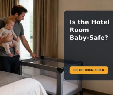 Editorial family scene for Staying in a Hotel With a Baby: A Portable-Crib and Room Safety Check