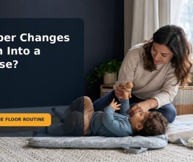 Editorial family scene for My Toddler Runs Away During Diaper Changes: A Cooperative Floor-Changing Routine