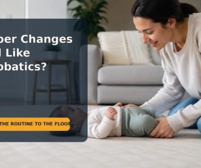 Editorial family scene for My Baby Keeps Arching During Diaper Changes: A Safer Floor Routine for Wiggly Moments