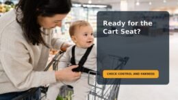 Editorial family scene for When Can My Baby Sit in a Shopping Cart? A Trunk-Control and Harness Safety Check