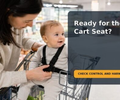 Editorial family scene for When Can My Baby Sit in a Shopping Cart? A Trunk-Control and Harness Safety Check