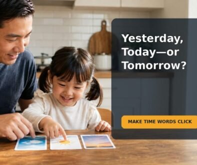 Editorial family scene for My Preschooler Mixes Up Yesterday, Today and Tomorrow: Playful Ways to Build Time Words