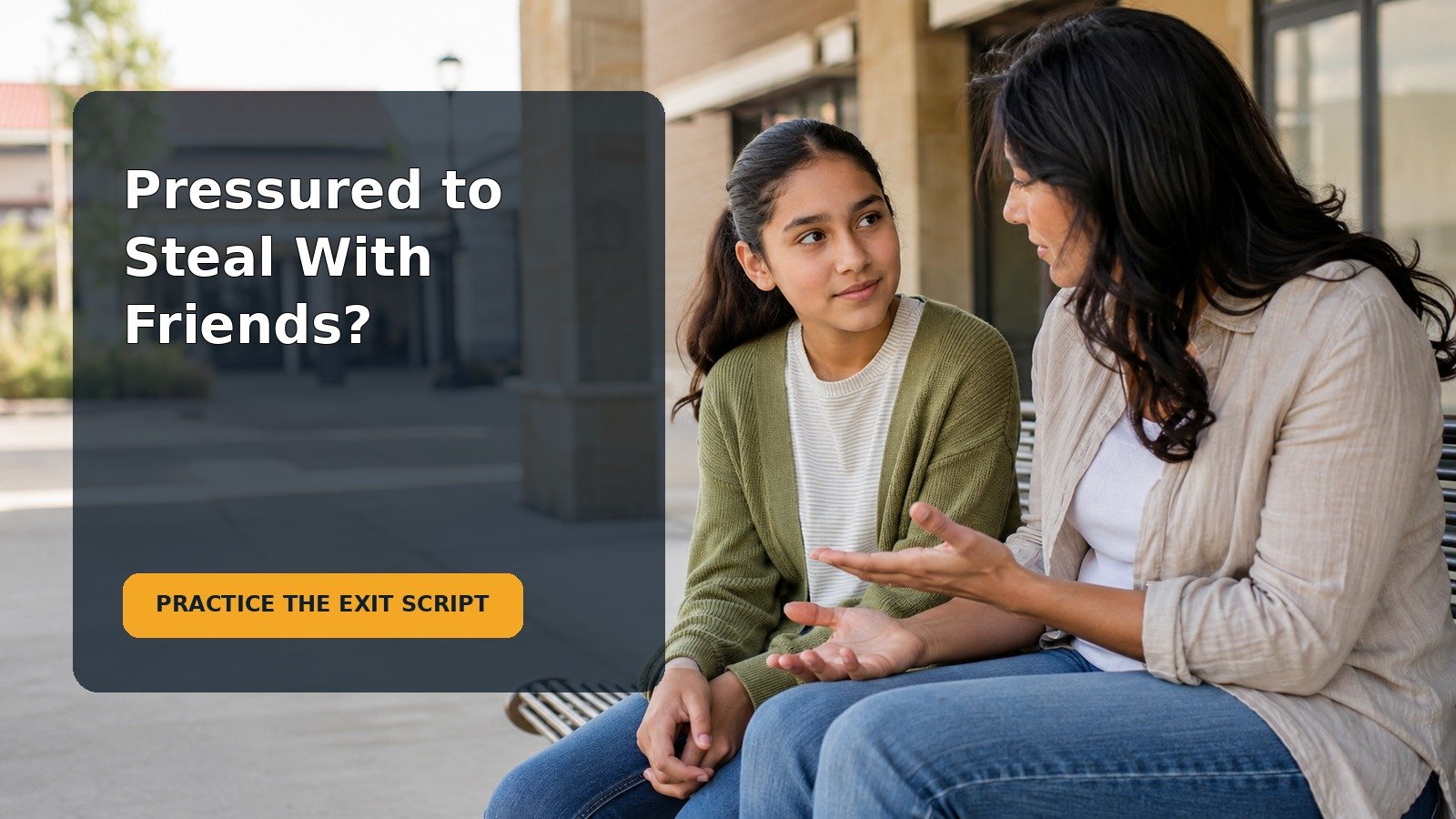 Editorial family scene for My Tween Is Pressured to Shoplift With Friends: A Safety and Exit Plan They Can Practice
