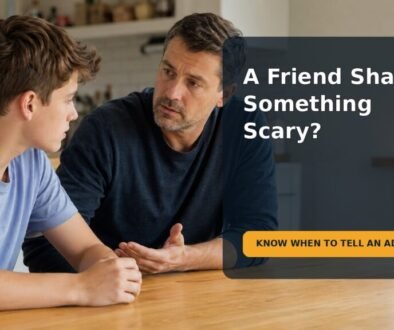 Editorial family scene for My Teen’s Friend Talks About Self-Harm: What Should My Child Do and When Should an Adult Step In?