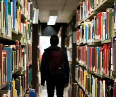Student with a backpack and books, representing a prepared school day.